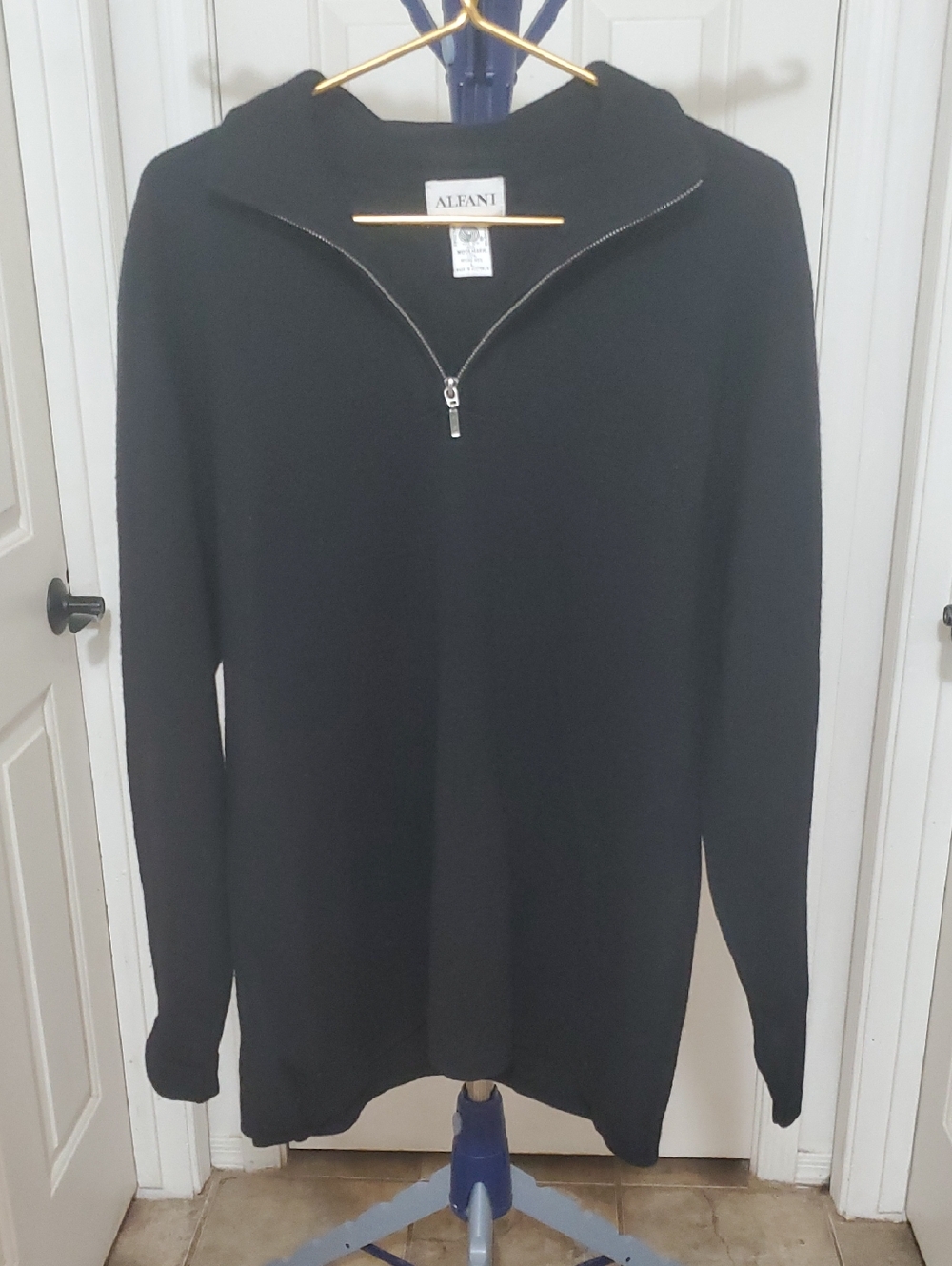 Alfani Black Zip-Neck Men's Sweater